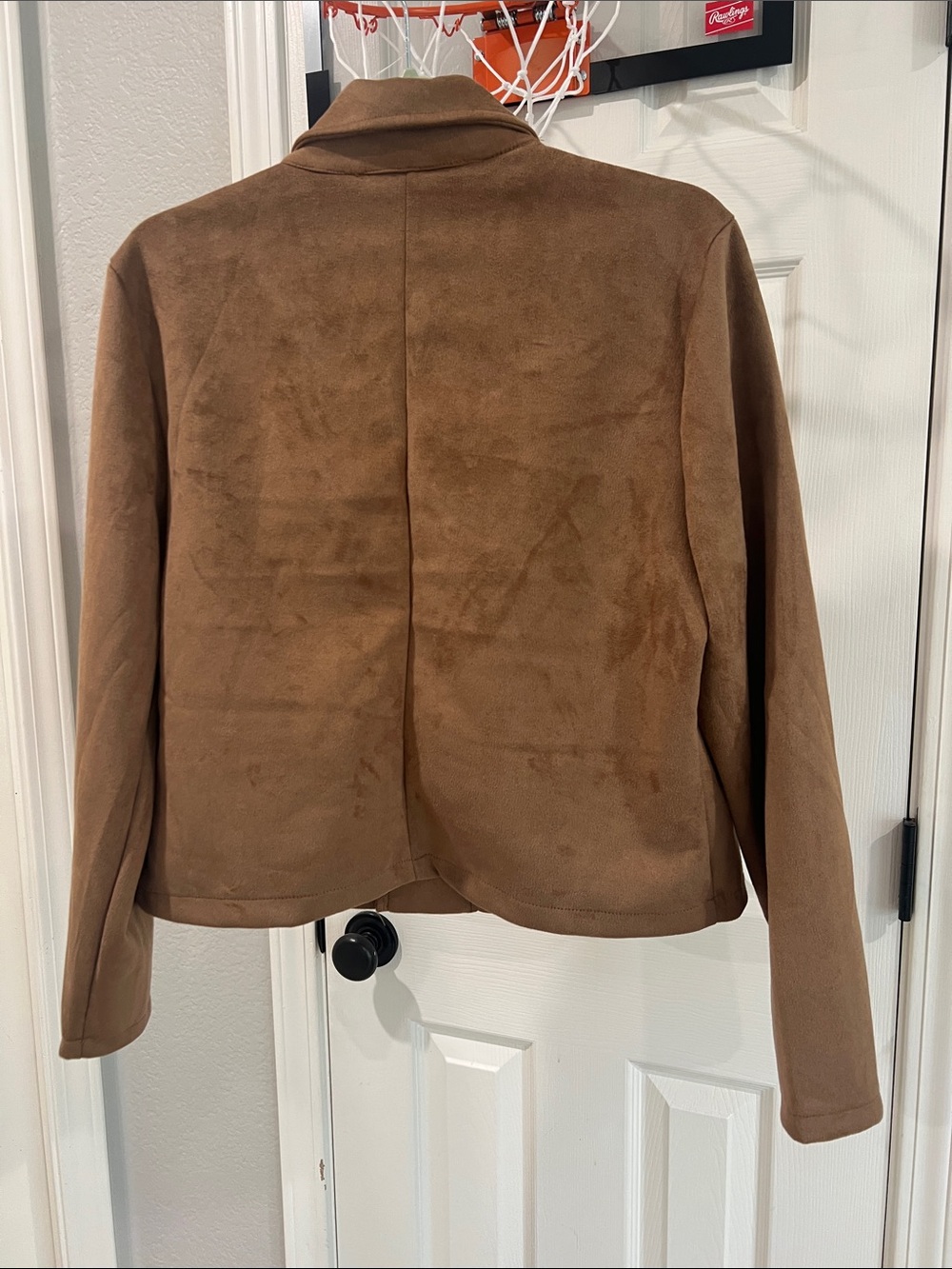 Utility Button-Front Jacket in Tan - Picture 4 of 5